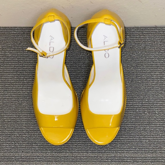 ALDO Patent Leather Platform Peep-toe Sandals - Picture 3 of 4